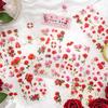 6Pcs Beautiful Flower Flat Stickers Journal Scrapbook Decor Supplies Fresh Plant Waterproof Decals