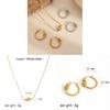 Geometric Stainless Steel Earring Set For Women Modern Style