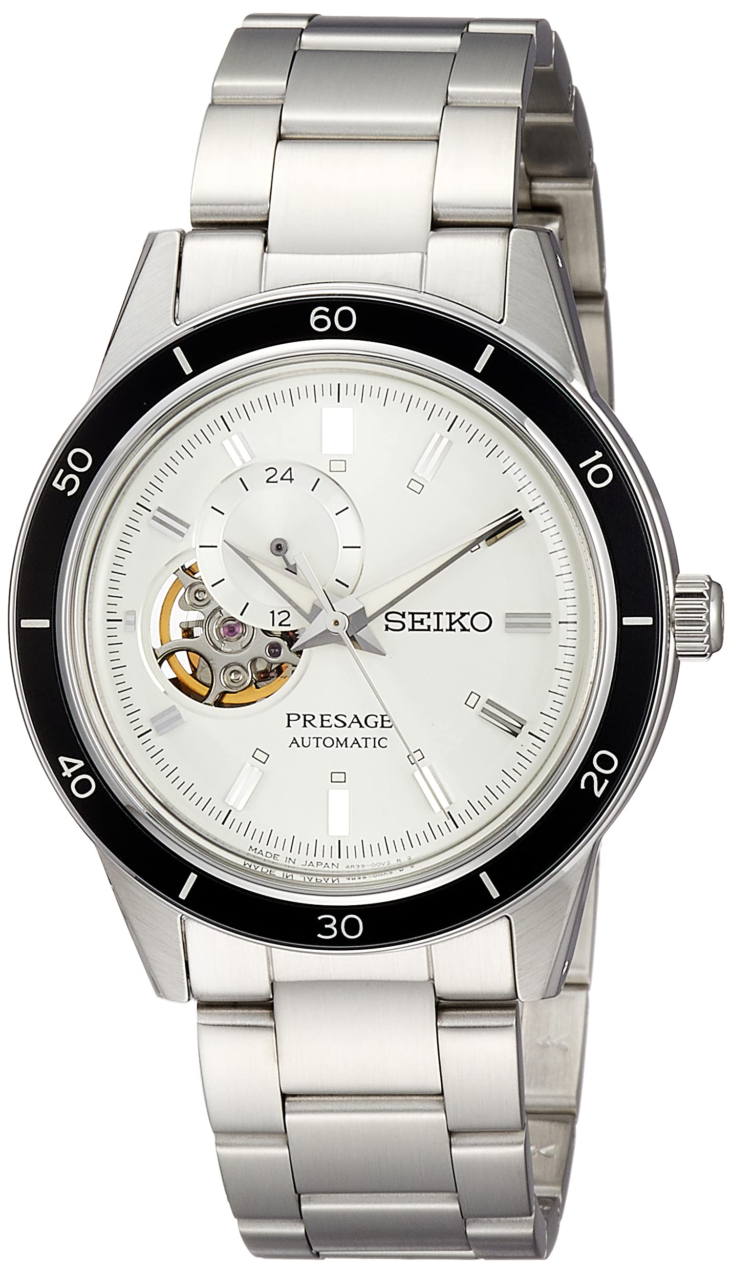 

[Seiko Watch] Presage Basic line: Style60 s Semi-skeleton SARY189 Men s Silver Watch