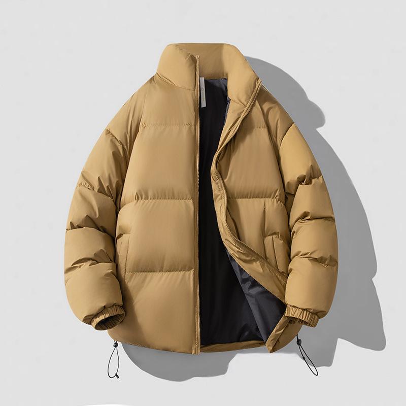 

Мужская зимняя новая утолщенная теплая свободная универсальная одежда с воротником-стойкой, с карманами, повседневная хлопковая куртка для мужчин 3XL