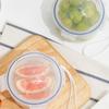 Practical Plastic Fruit Preservation Box with Lid Reusable Apple Storage Box Clear Multipurpose Circular Sealed Box Refrigerator