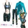 Stone Ocean Jolyne Cujoh Cosplay Kostiumas Paltai Kombinezonas Anime Keistos Nuotykiai Helovino Karnavalo Kaukės Kostiumas Moterims