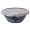 Minoru Pottery Mino Ware Albee 130-Pack Bowls, Navy, with Lids