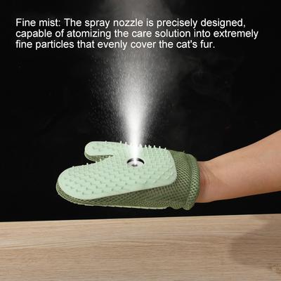 Electrostatic Gloves with Steam Brush Gentle Shedding Brushes Reusable Massage Mitt for Dogs Cats with Long Short Fur
