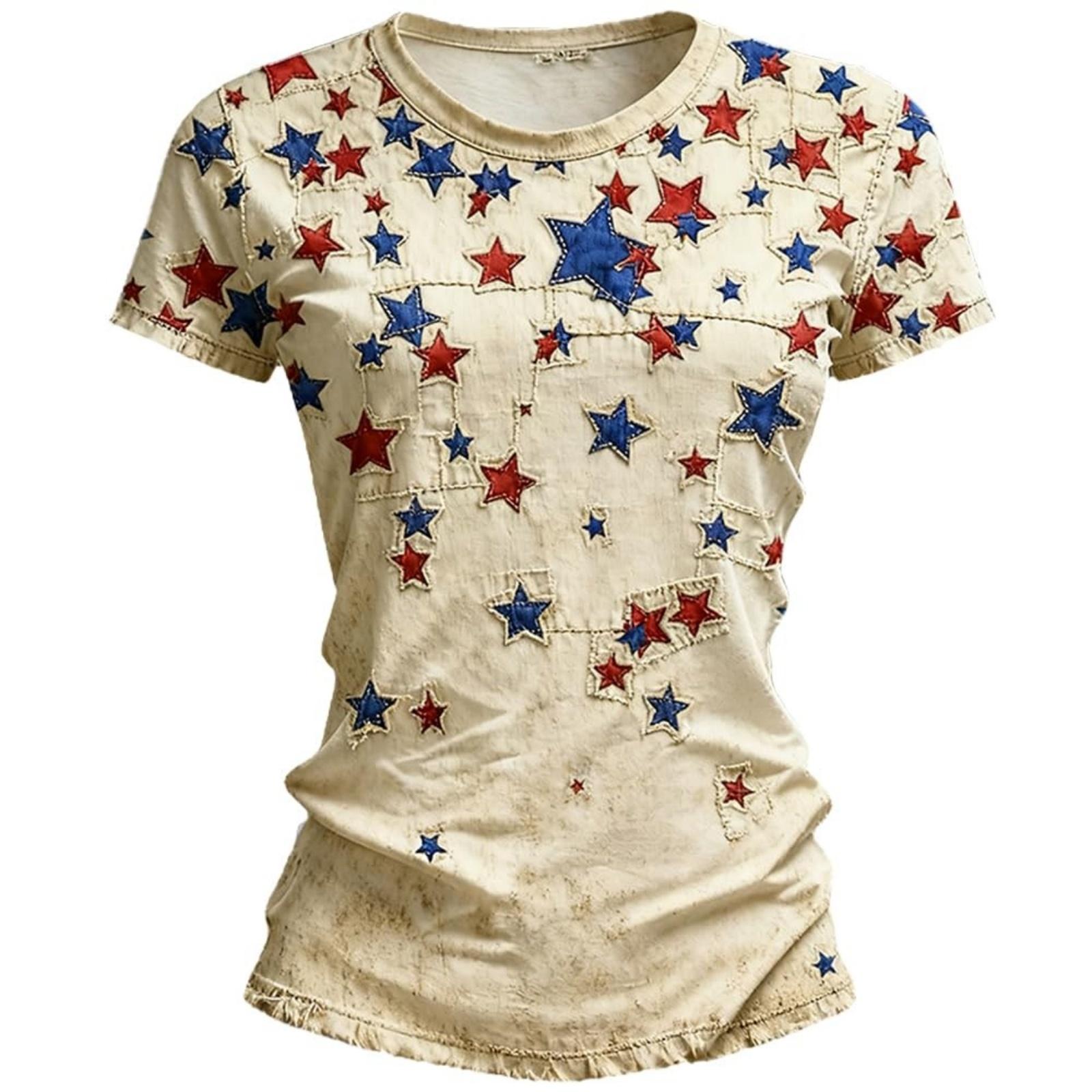

Women s Casual And Fashionable Short-sleeved Printed T-shirt Top XL бежевий