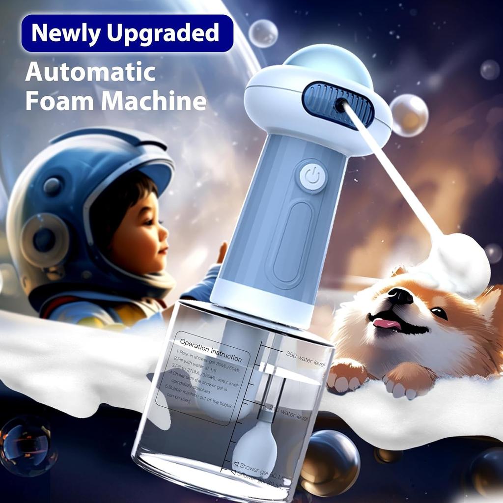 PawPartner IP7 wasserdichte elektrische Hundedusche, Schaummaschine, Hundebadezubehör, magnetische Aufladung, automatischer Hundeseifenspender