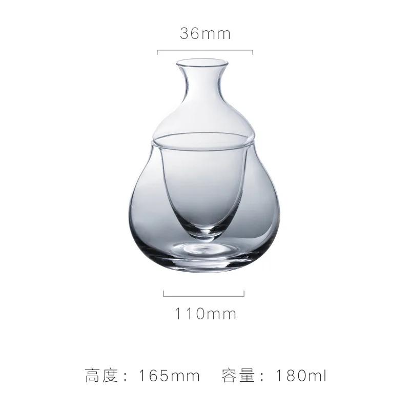 Japanese Creative Wine Warmer Chilled Pot Set,New Shot Glass,Household Glass Clear Wine Pot Bar Accessories Cocktail Shaker Gift