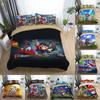 Nintendo Super 3pc Mario Cartoon Odyssey Single Panel Duvet Cover Set Bedding