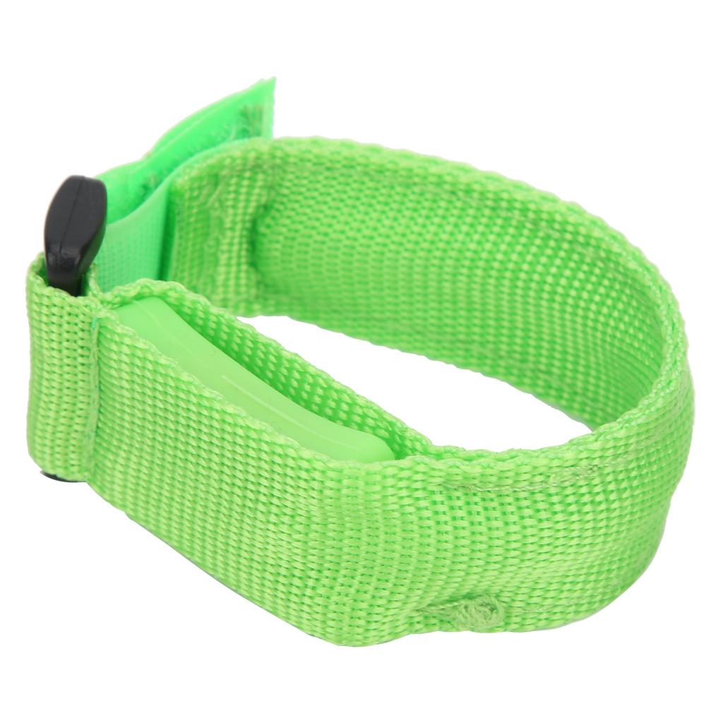 Outdoor Running LED Armband Adjustable Flashing Wristband Cycling Light Up BraceletGreen