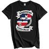 Dominican Costa Rican Heart Flags Dominican Republic Costa Rica T-Shirt