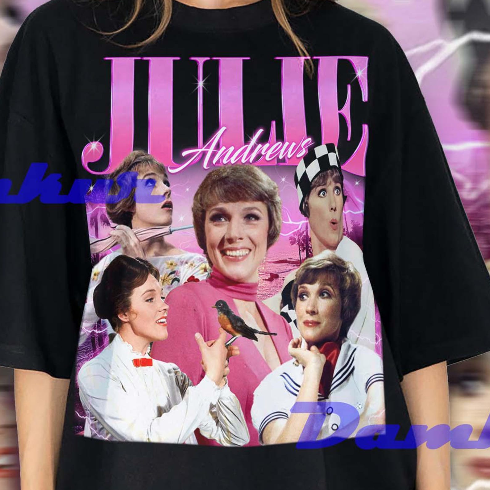 Julie Andrews Shirt, Julie Andrews Tshirt, Julie Andrews Fan Tees, Julie Andrews Retro T-shirt, Julie Andrews Merch Gift, Christmas Ideas XL
