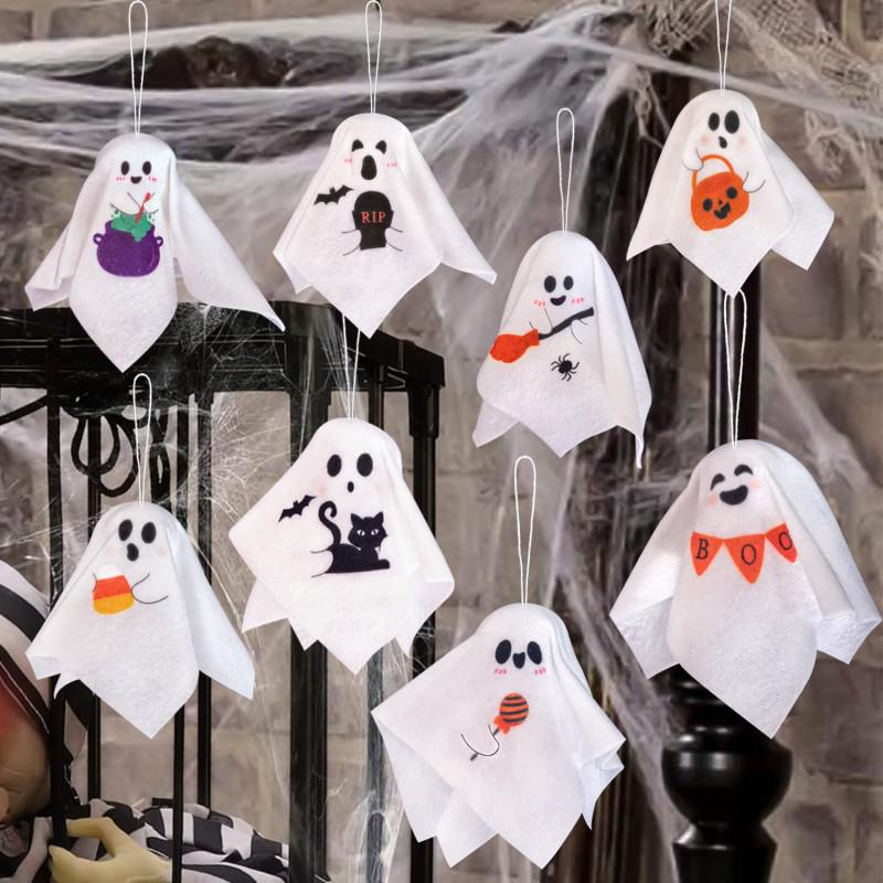 Colorful Hanging Ghost Decorations for Halloween Party or Haunted House