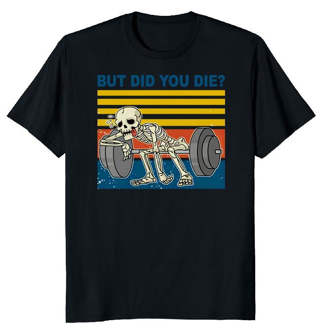 NEW LIMITED Skeleton Weightlifting Novelty Heavy Cotton Tee XXXL