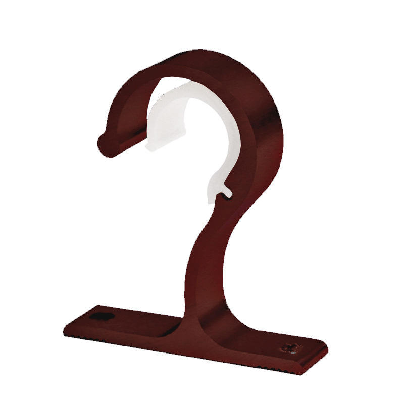 Modern Curtain Rod Bracket Set Aluminum Alloy Wall Hook Base for Top or Side Mount Installation Durable Support Decorative Rods