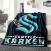 Seattle Kraken Logo Design Customized Your Name Blanket Lightweight And Comfortable Warm Blanket Suitable For Bed Home Chair Office Sofa Camping