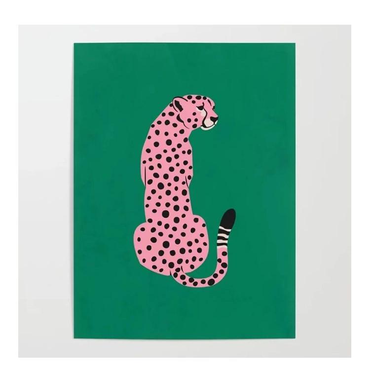Wildlife Pink Cheetah Tapestry Poster 75x100