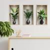 Green Plants Wall Sticker Potted Mural Simulation Painting For Living Room Home Decor Background Wall Art Removable Decals