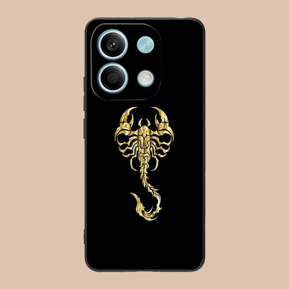 Golden Scorpio Mobile Phone Case for POCO F7 F6 F5 F4 F3 F2 Pro GT C75 C71 C65 C61 C40 Pro Ultra Colorful Printing Cover Pretty Poco C40