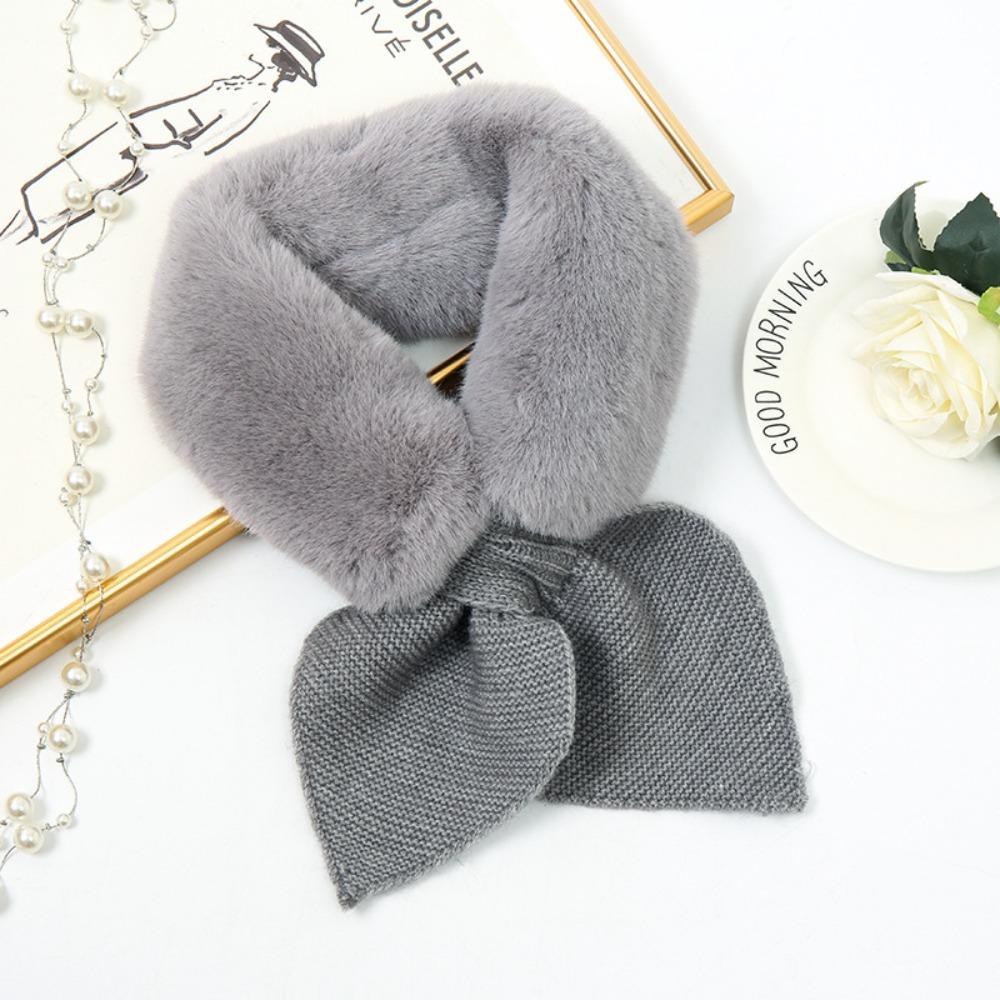 1Pc Scarf Female Winter Korean Version Female Plush Sweet Thickened Warm Autumn And Winter Student Scarf Versatile