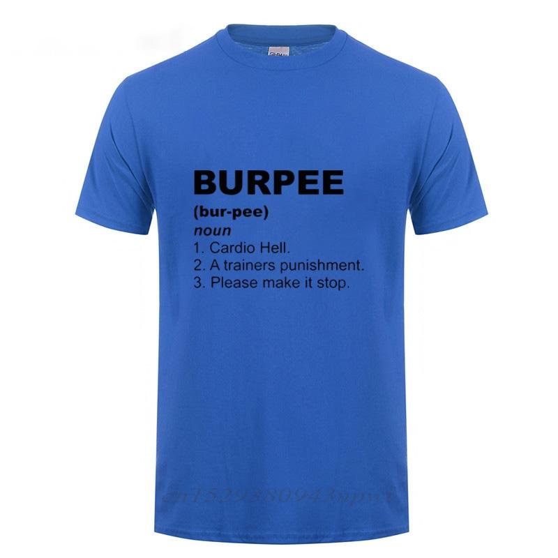 Büro Burpee Definition T-Shirt Lustiges Geburtstagsgeschenk für Männer Streetwear Lockeres Baumwoll-T-Shirt Crossfit Trainingskleidung