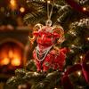 Christmas Tree Accessories 2027 New Year Sheep Ornament, 2D Acrylic Pendant Decorative Crafts with Hanging String, Chinese Zodiac Goat Decor, Holiday