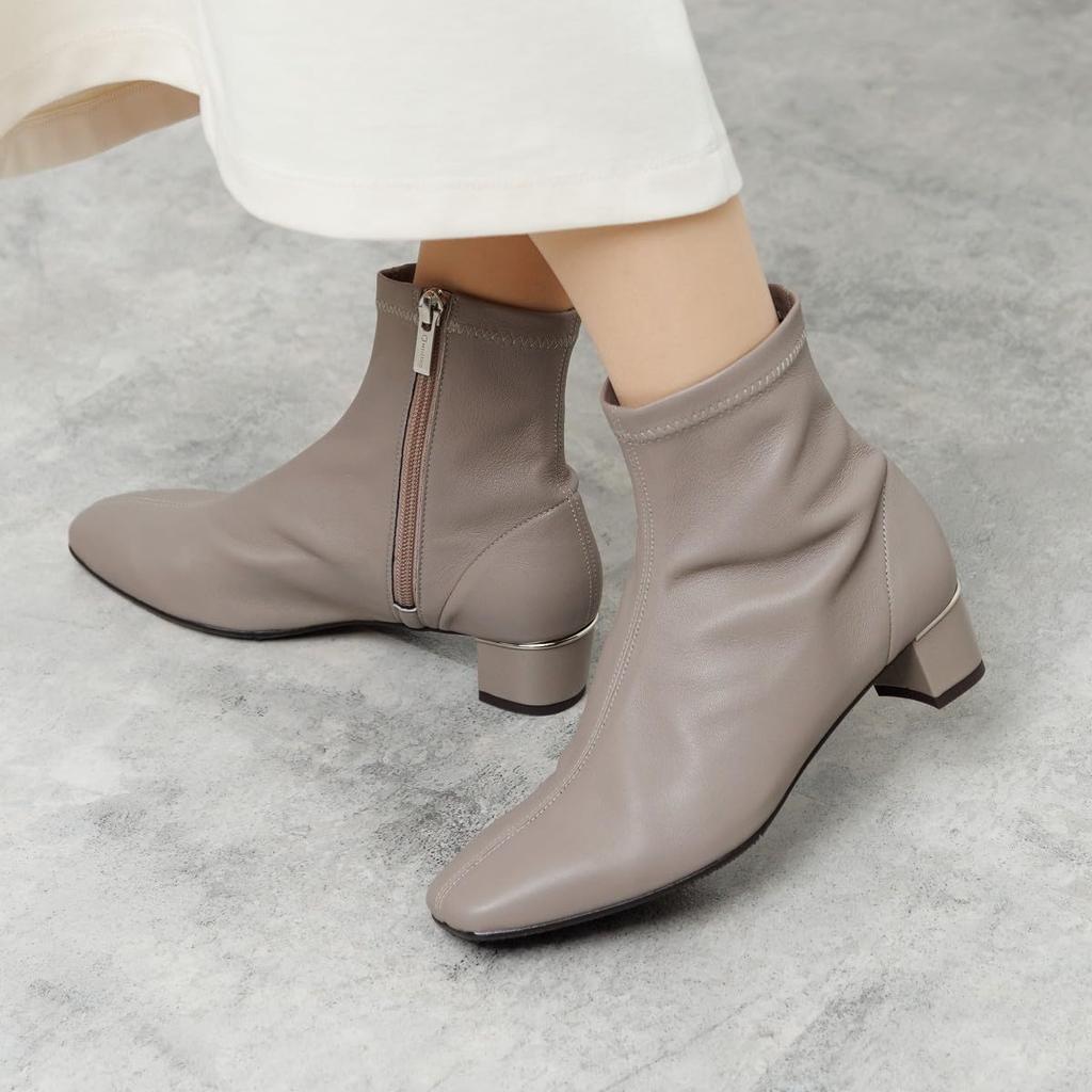 heel sheep leather stretch gray 250 HIMIKO/4cm boots/631401