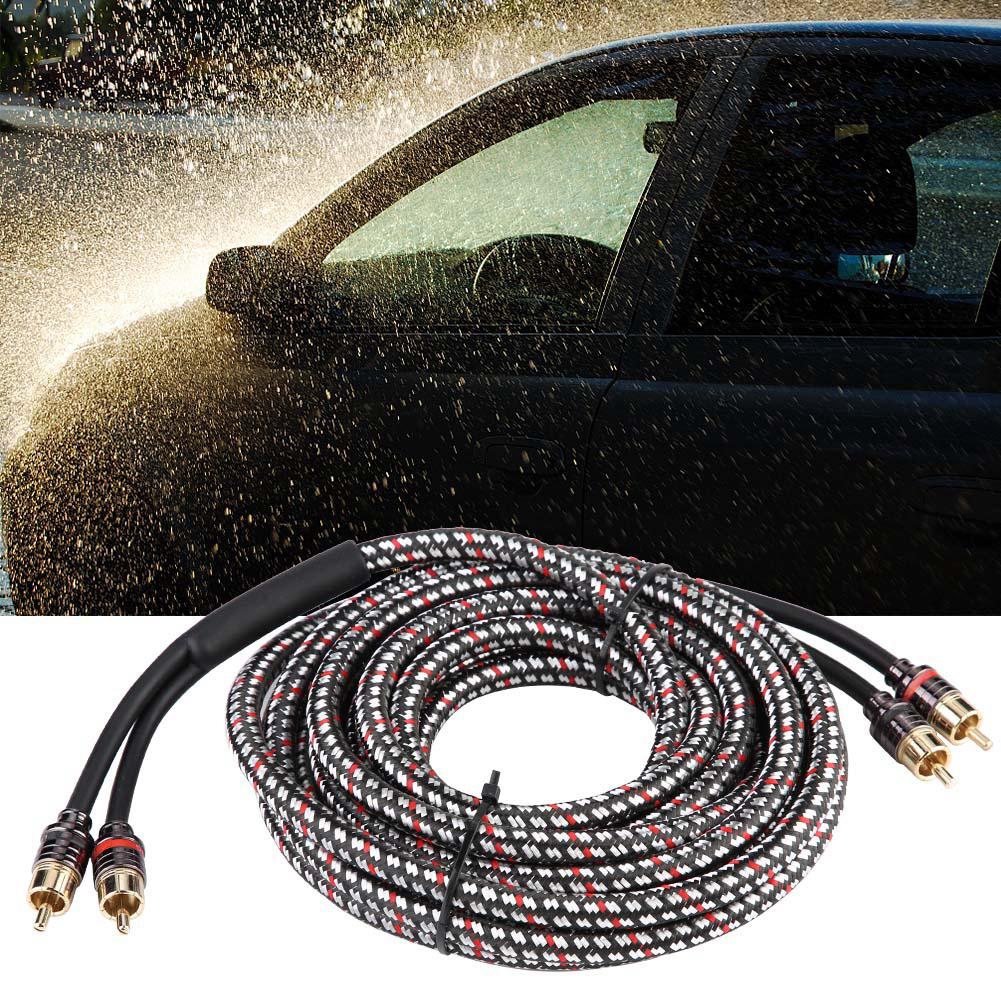 4.8m Car Home Stereo Audio Rca Signal Cable Amplifier Subwoofer Cable Wire Adapter