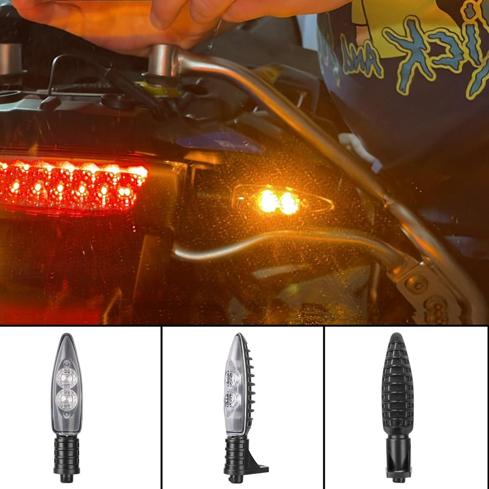 Motocycle Indicator Lamp Front Rear Turn Indicator LED Turn Lights Light Blinker 2Pcs/set