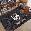 Custom Rug Linkin Park Pattern Print Name Text Soft Non‑Slip Floor Carpet for Home Indoor Decoration