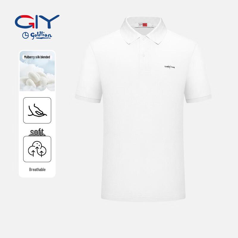 Goldlion GY Men's Breathable Silk Blend Polo Shirt