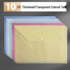 Transparent A4 Snap Button File Bag – Colored, Thickened Document Organizer