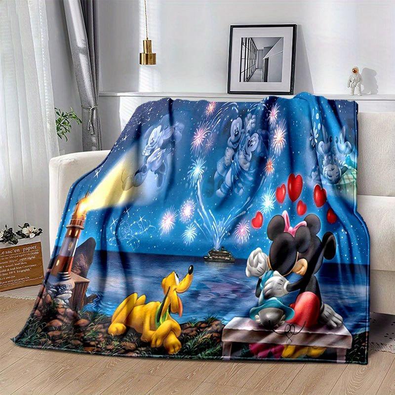 Mickey and Minnie Cartoon Blanket: Adorable, Warm, and Perfect for Home Decoration Living Room, Travel, and All Seasons