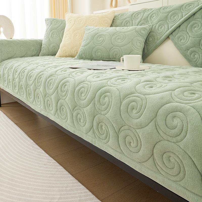 Pernă de canapea din catifea de lapte Modele de iarnă Pernă de șezut anti-alunecare Husă de canapea nouă îngroșată Husă de pluș Pânză Prosop de iarnă Universal