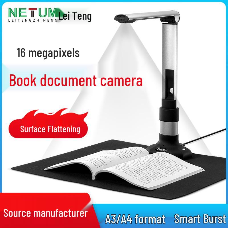 High-Speed Book and Document Scanner with Flattening Function for Office and Home