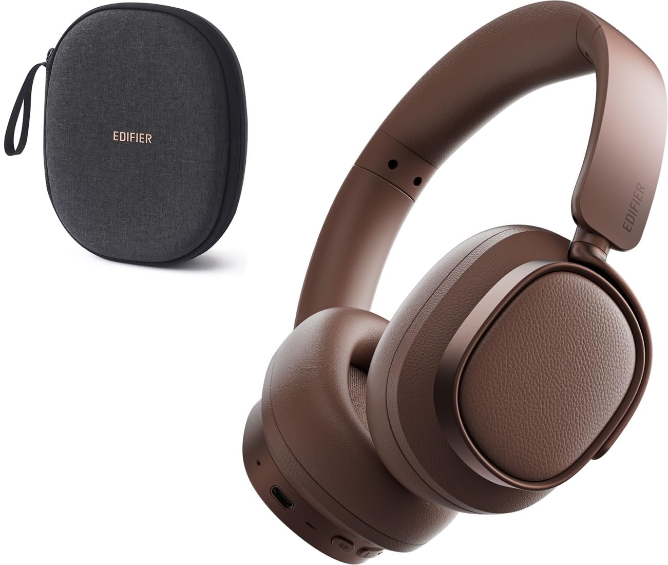 

Edifier ES850NB Bluetooth Headphones Noise Cancelling LDAC AAC Hi-Res Sound Wired Wireless Spatial Audio 92H Fast Charging Brown