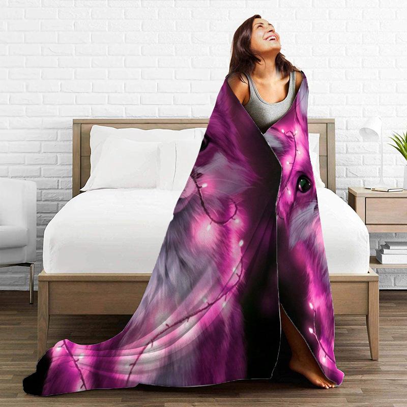 Animal Animation Print Flannel Blanket