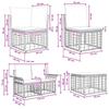 Outdoor Sofa Set 7 Pcs Black and Dark Grey Polyester