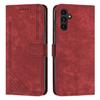 For Samsung Galaxy S25 FE Stand Case Imprinted Lines Leather Phone Cover