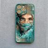 Portrait Art Watercolor Painting Phone Case For iPhone 15 14 13 12 Mini 11 Pro Max SE2 15 14 7 8 Plus XS X XR Shockproof Covers