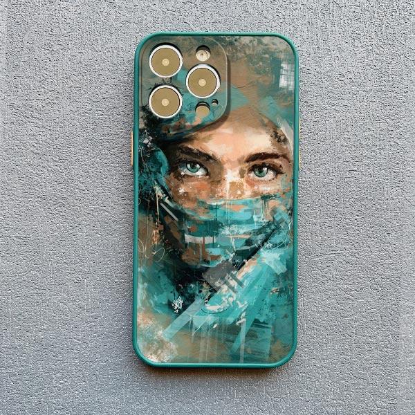 

Portrait Art Watercolor Painting Phone Case For iPhone 15 14 13 12 Mini 11 Pro Max SE2 15 14 7 8 Plus XS X XR Shockproof Covers iphone15 pro max