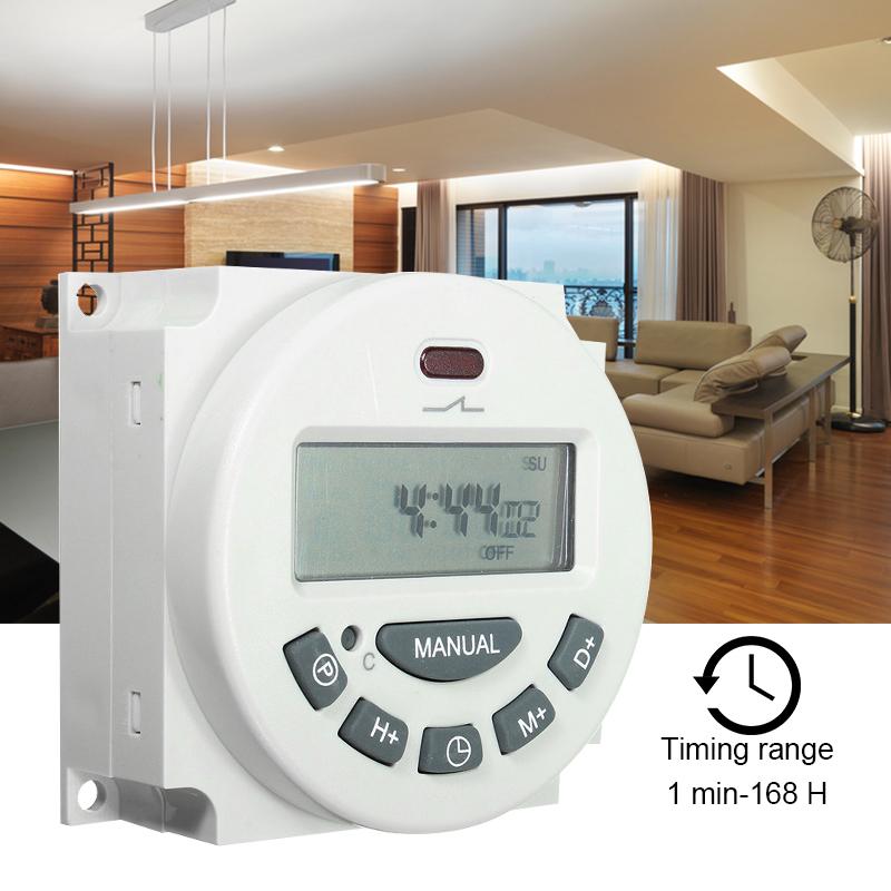 12V/24V/220V LCD Digital Programmable Control Power Timer Switch Relay ...