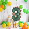 40Inch Giant Dinosaur Number Balloons Boy Girl Jungle Birthday Party Decoration Kids 1st Birthday Cartoon Foil Balloon Supplies