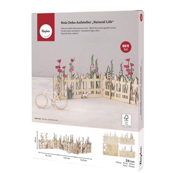 Clôture en bois à décorer 51 x 15 cm