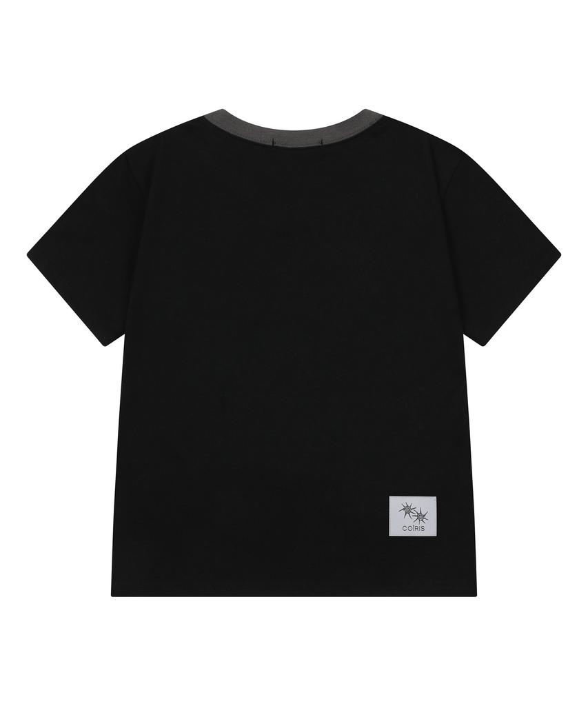 Koiliseu Laura Small Logo Color Block Short Sleeve T-Shirt (13 Colors)
