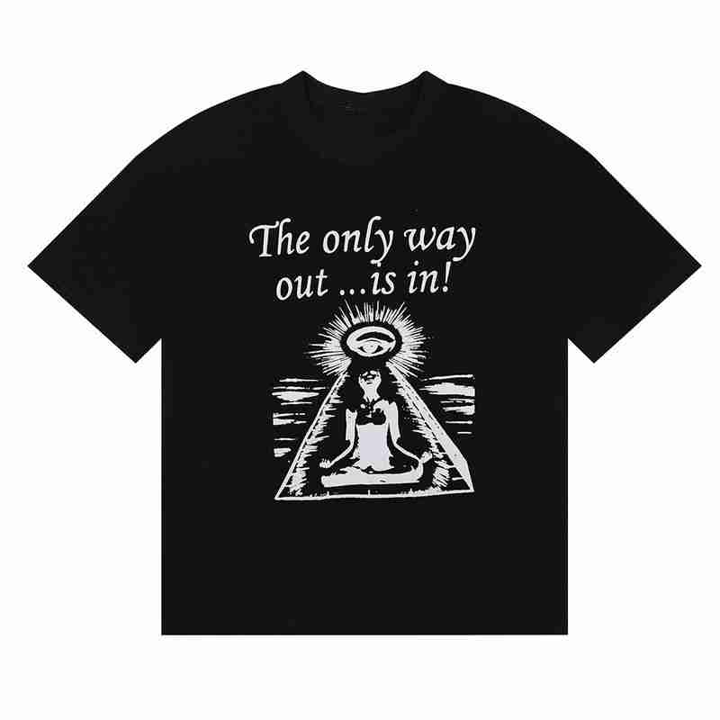 Trendy Letters Graphic Tee Cotton Round Neck Casual Regular Fit Unisex Tshirt Summer Top