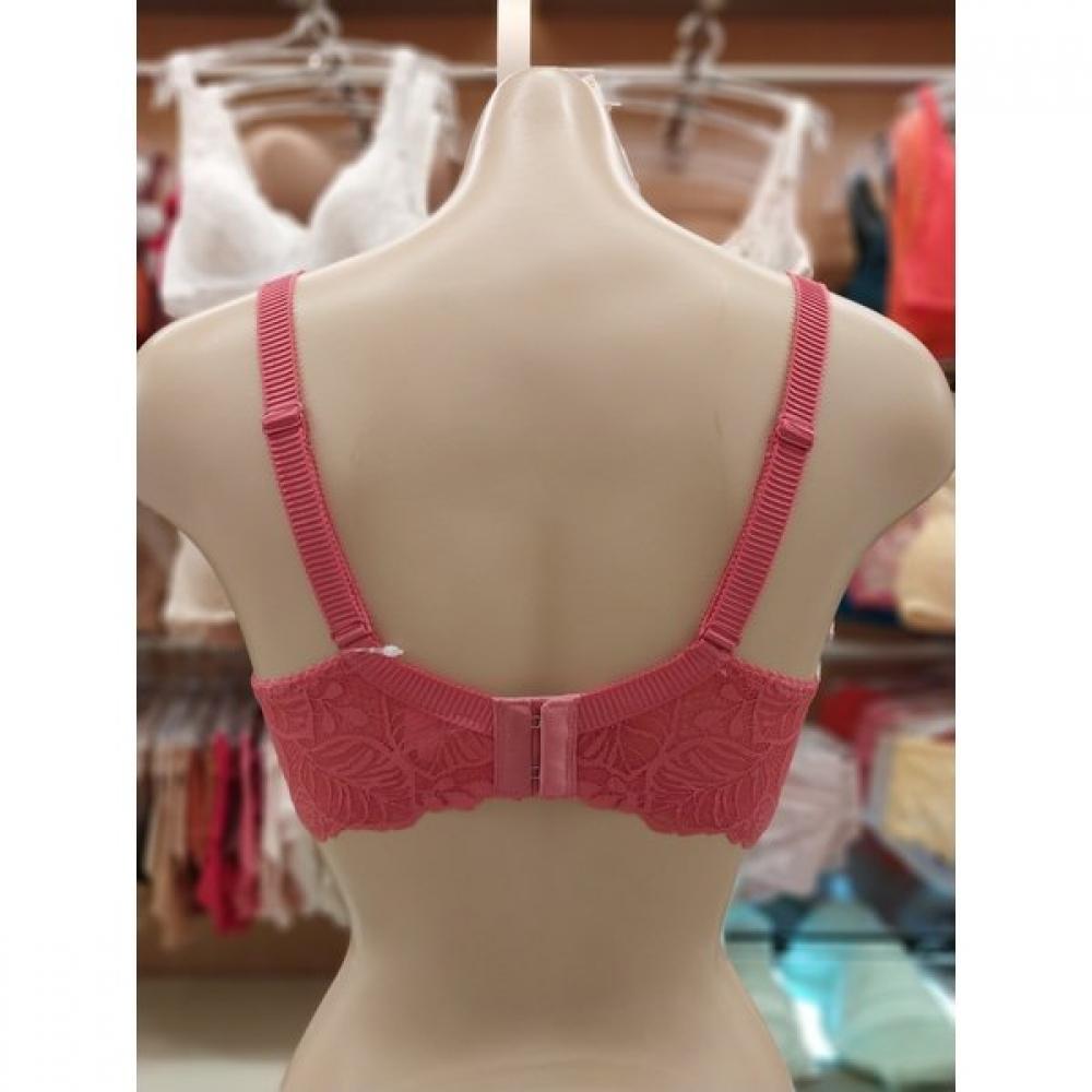 Pink Lace Non Woven Full Cup Bra Br4424 Pk