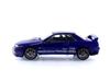 TrueScale Miniatures MINI GT 1/64 Scale Nissan Skyline GT-R VR32 Top Secret Metallic Blue Right-Hand Drive Finished Model
