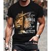 New Summer Men's Fashion T-shirt Personality Crow Printed Men's T-shirt Top