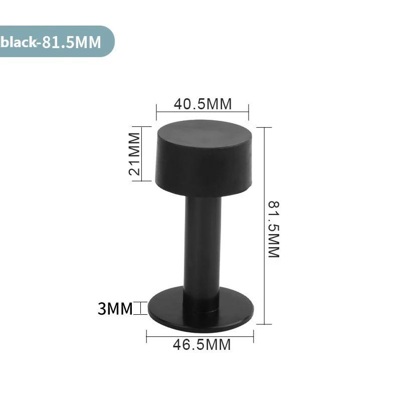 Stainless Steel Rubber Door Stop Non Punch Door Holder Door Stopper Floor Wall Mounted Nail-free Doorstop Door Hardware Accessor