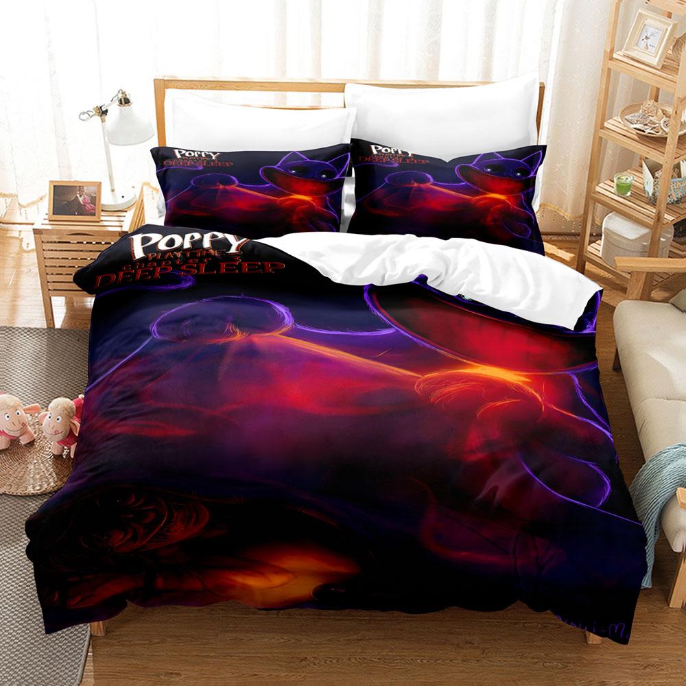 Home textile 3D printing pattern (three-piece set) single double queen quilt cover pillowcase bedding set